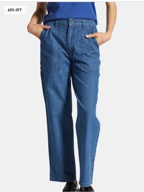 Brixton Women's Straight-Leg Jeans in Classic Blue Denim